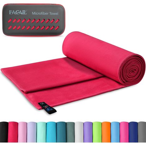 Handtuch Mikrofaser schnelltrocknend kompakt EVA Box Rot L 140x70cm (1/5)