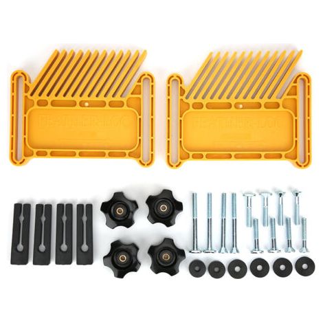 Ensemble de planches à plumes pour le travail du bois, 2 pièces, Tables de toupie, scies, aide à la menuiserie jaune, Kit d'outils à main (1/5)