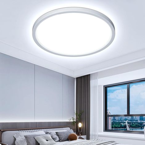 Plafonnier LED Rond Moderne pour Cuisine, Salon et Chambre, Lampe Plafonnier Intérieur IP44 Étanche, 6500K Lumière Froide, 48W 4800 LM, 40 cm (1/5)