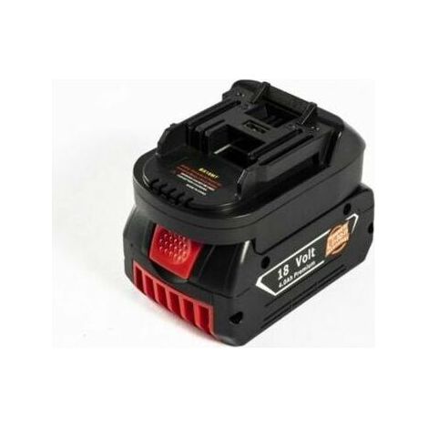 LaBlanc - BS18MT Akkuadapter, USB-Konverter für Bosch 18V BAT619G/620 Akkus, wandelt Makita 18V BL 1860 Lithium-Akkus um (1/4)