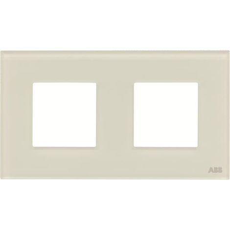 Zenit Plaque de Finition 2X2 modules Verre Blanc 2CLA227200N3002 ABB N2272CB