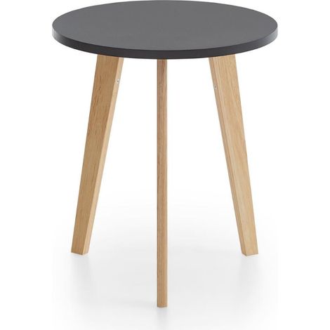 Karin Couchtisch Beistelltisch Kiefer Dekor, schwarz.