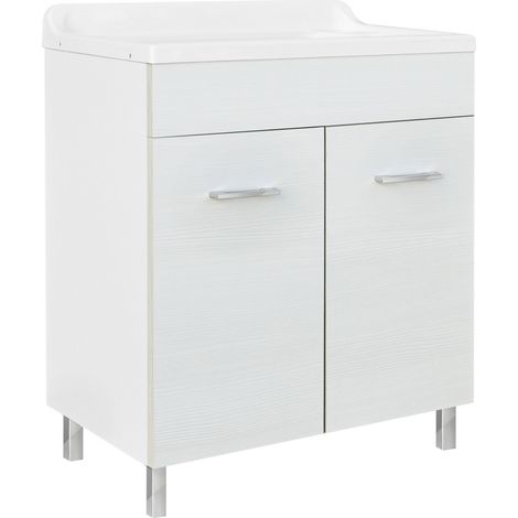 Lavatoio con mobile in legno e vasca con strizzatoio