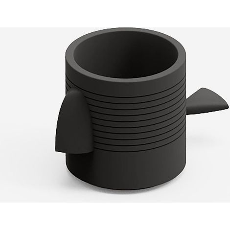 Vaso da esterno design in polietilene resistente Pappagallo - Nero (1/4)