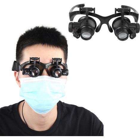 Loupe de réparation avec éclairage LED pour grossissement x10/15/20/25 (1/5)