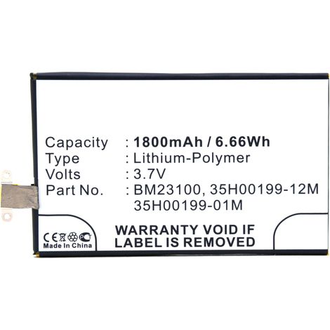 NX - Batterie téléphone, smartphone, GSM 3.7V 1800mAh - 35H00199-01M35H00199-12MBM23100BTR6990B (1/2)