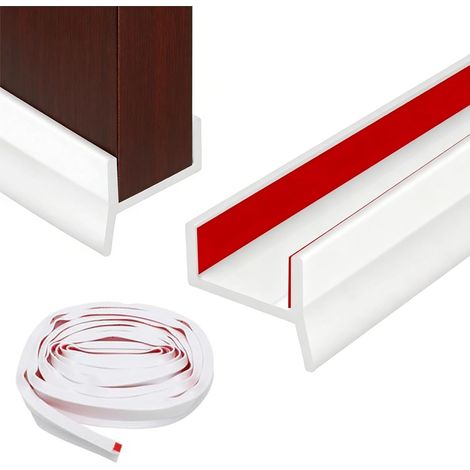 Joint Plinthe Cuisine Profil D'étanchéité, 5 Mètres Profil de Plinthe de Cuisine, Caoutchouc de Profilé D'étanchéité, pour Épaisseur de Bois de 15mm, 16mm, 17 mm, pour Salle de Bain, Cuisine(Blanc) (1/5)