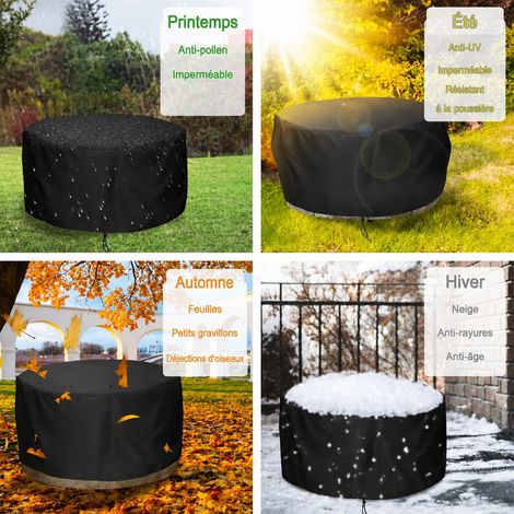 Housse de barbecue et brasero ronde 38×40cm en tissu Oxford 210D noir 38 40cm 460 g – Livraison gratuite (1/5)