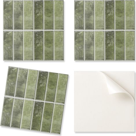 Azulejos autoadhesivos con gr谩ficos para comedor, dise帽o geom茅trico de PVC, 9x30x30 cm.