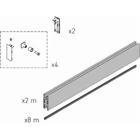 20AC4255 Rohaluminium-Befestigungsprofil L 2000 mm DITEC ENTREMATIC 20AC4255
