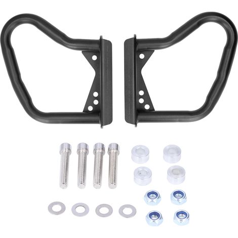 Motorrad-Motorschutzbügel, 25 mm Durchmesser, schwarzer Eisenrahmen, für V7 Stone Special V9 Roamer Bobber 2016-2021, klassischer und trendiger Look für Motorradfahrer.