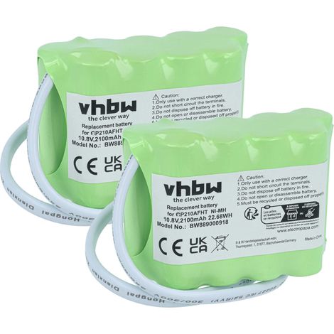 vhbw 2x Akku kompatibel mit Velux INTEGRA Solar Dachfensterrollladen und Rollladen, Solarfenster (2100 mAh, 10,8 V, NiMH, mit Kabel) (1/5)
