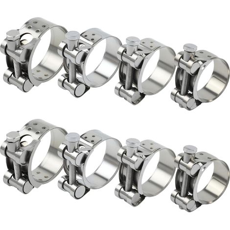 Collier Echappement 32-47mm Colliers de Serrage Renforcé T Inox 304 (1/5)