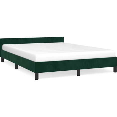 Maison Exclusive - Giroletto senza Materasso Verde Scuro 140x200 cm in Velluto (1/5)