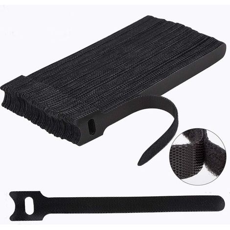 Kabelbinder – Verstellbares Nylonband mit Klettverschluss – 15 cm – Kabelmanagement für Zuhause, Büro, Garage, Außenbereich – 60 Stück (1/5)