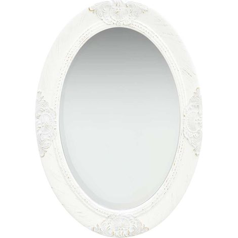 vidaXL Espejo de pared estilo barroco blanco 50x70 cm (1/5)