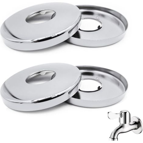 Rosace Mitigeur Douche Acier Inoxydable, 4 Pièces Rosace Robinet, Pour Robinet De Douche/Robinets Muraux D'eau Chaude Et Froide/Cuisine(26 mmx60 mmx10 mm)