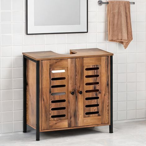 Meuble de salle de bain marrón Rústico 60 x 30 x 60 cm (1/5)