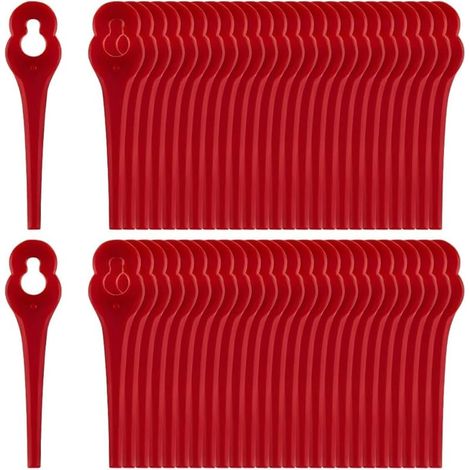 Lot de 100 lames en plastique PA6 compatibles avec les coupe-bordures Güde RT 250/18 RTS, 250/18RT, compatibles avec Güde 58598 RT 18-201-05,58599 RT 18-0