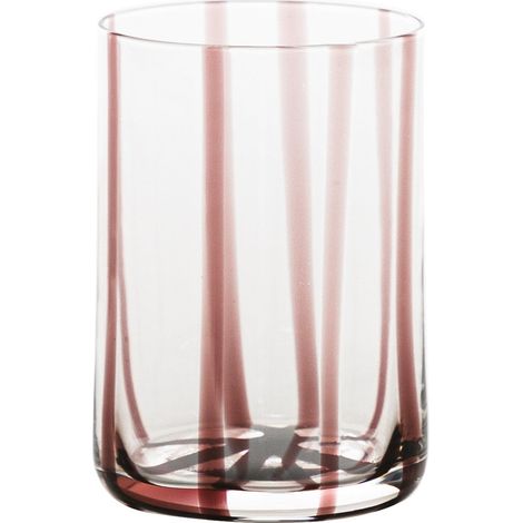 Zafferano Set 6 Bicchieri Tumbler Tirache Colore Ametista in Vetro Colorato in Massa Soffiato a Bocca Design Artigianale Veneziano Elegante