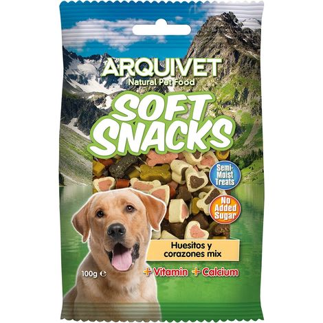 Arquivet Soft Snacks per Cane Ossa e Cuori Mix Pack 14 x 100 g - Snack Naturali per Cani di Tutte Le Razze - Premi, Ricompense, Cani per Cani (1/5)