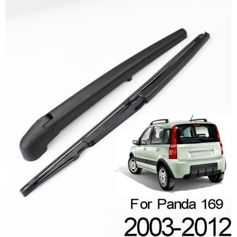Balai Essuie-Glace Arrière - Bras + Balai Complet - Pour Fiat Panda 169 2003-2012 - 33 cm - Lot de 2 (1/4)
