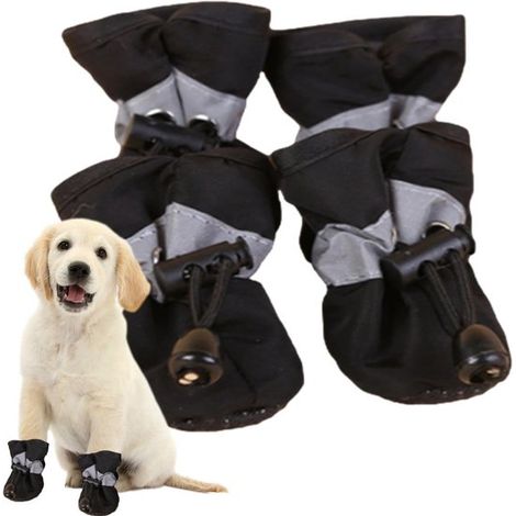 Scarpe per cani con protezione per le zampe. Scarpe impermeabili per cani a quattro zampe. Scarpe per cani comode, traspiranti e impermeabili. (1/5)