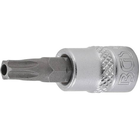 Douille à Embouts 6,3 mm (1/4) Profil T Torx avec Perçage T30 - Acier Résistant - Précision et Durabilité - D-Work