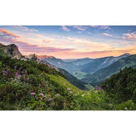 Papier peint panoramique naturel,romantique Alpes (1/4)
