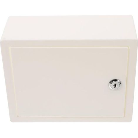 Lockable Plastic Storage Box with Lock and Keys, Compact Document, Jewelry, and Letter Box for Office, Bedroom, Apartment (1/5)