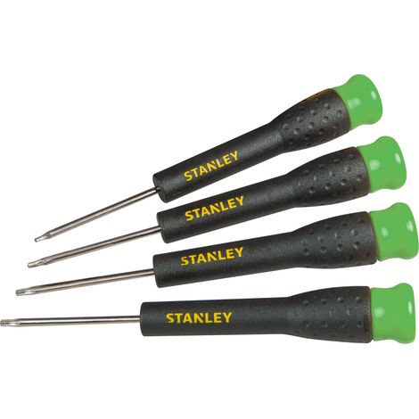 STANLEY STHT0-62630 - Juego 4 destornilladores fijos Torx. T6, T7, T8 y T9