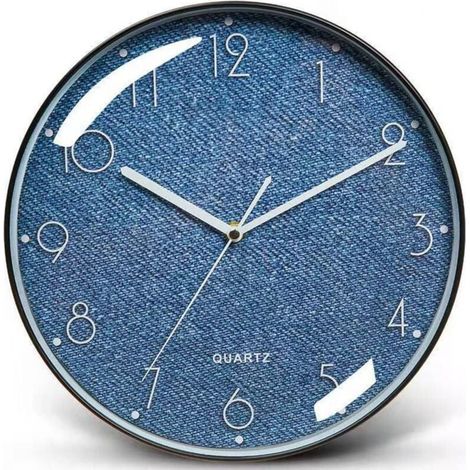 Horloge Murale Ronde 25cm Rétro Silencieuse sans Coutil pour Cuisine Salon Chambre (1/4)