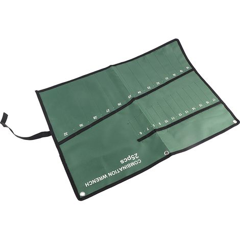 Rangement d'outils roulant en toile avec 25 poches pour clés, pinces et douilles (1/5)