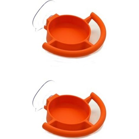 Tragbarer, kreativer Vogelfutterspender mit Saugnapfhalterung (Zweierpack)