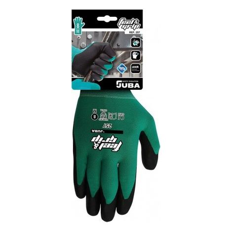 H257/10 GUANTE NYLON/LATEX "FEEL&GRIP" T-10 - JUBA