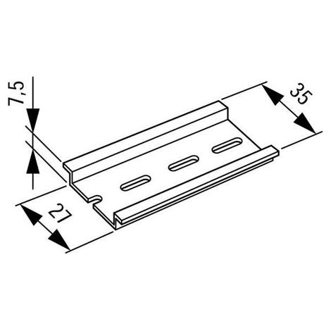 Eaton Hutschiene 35 x 7,5 mm, 053030