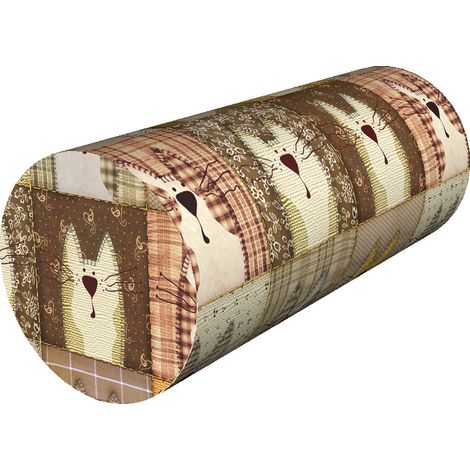 Cuscino riabilitativo a rullo Pexeso Beige Ø15x40 cm - velluto, memory foam, per supporto di collo e schiena, Bertoni (1/5)