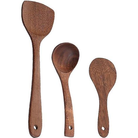 Lot de 3 cuillères à soupe à long manche