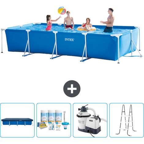 Intex Piscine Tubulaire Rectangulaire - 450x220x84 cm - 5-pièces SCB64 (1/5)