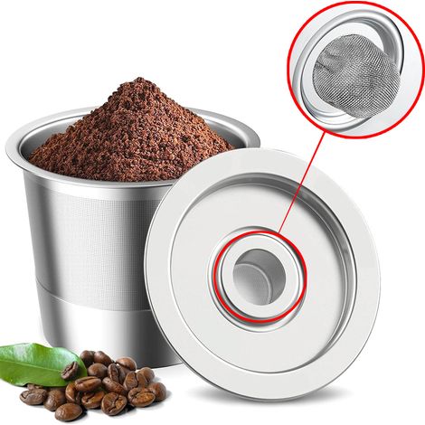 Wiederverwendbare Kaffeekapsel mit Fach für Kaffeepulver, kompatibel mit Keurig-Kaffeemaschinen. Nachfüllbares Kaffeepulverfach aus Edelstahl, Metallkapsel, kompatibel mit Keurig 1.0-Kaffeemaschinen. 