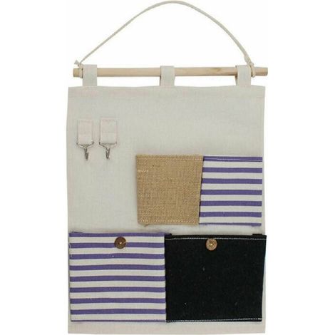 Cleafe - Porta Oggetti Organizer Appendere 4 Tasche Tessuto Bagno Camera Multiuso 10480 - (1/2)