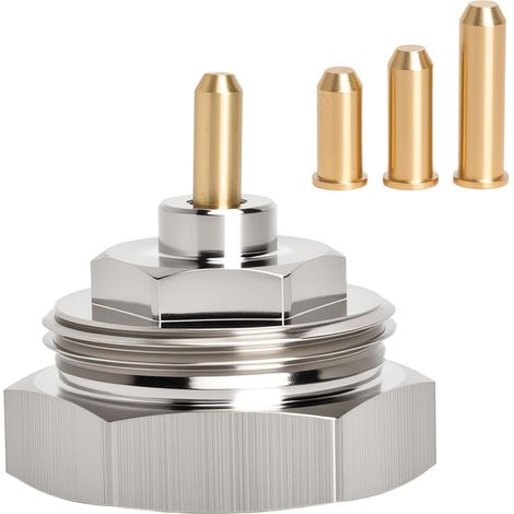 Adaptateur radiateur M30x1,0 vers M30x1,5 Compatible avec vanne ancienne, tête thermostatique intelligente, filetage fin, adaptateur laiton chromé chauffage Smart Home (1/5)