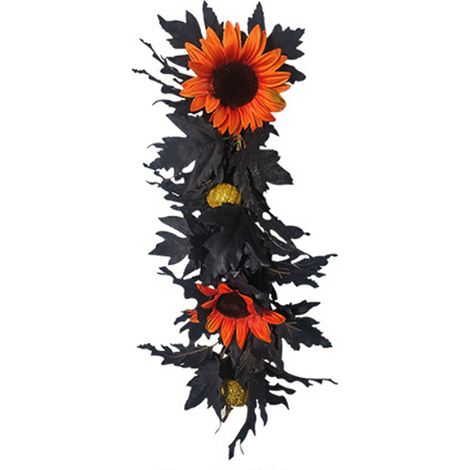 Lot de 2 linteaux de porte artificiels avec guirlande florale, type B, pour décoration intérieure et extérieure de fêtes. (1/5)