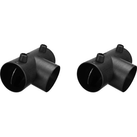 Lot de 2 raccords d'évacuation d'air en forme de T de 75 mm pour chauffage de stationnement Webasto, avec clapet à double vanne de régulation. (1/5)