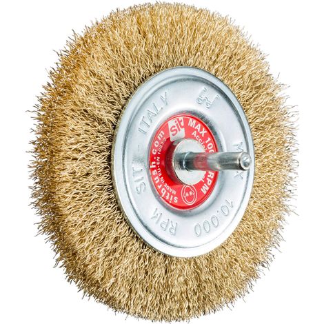 SPAZZOLA SIT CIRCOLARE IN ACCIAIO ONDULATO CON GAMBO -OFFERTA- (1/3)