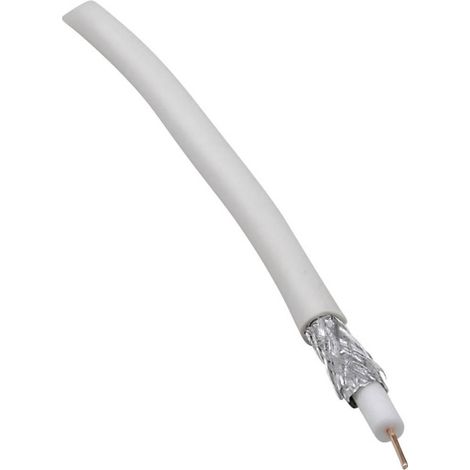 bkl electronic 0806001 cable coaxial blanco de 25 metros