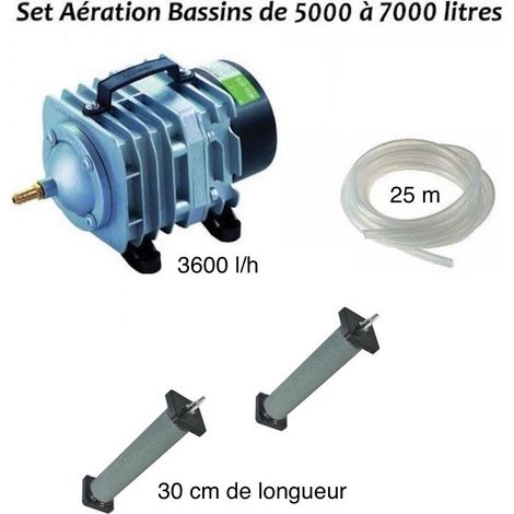 Set aération 2 diffuseurs 30 cm bassin de jardin de 5000 à 7000 litres (1/5)