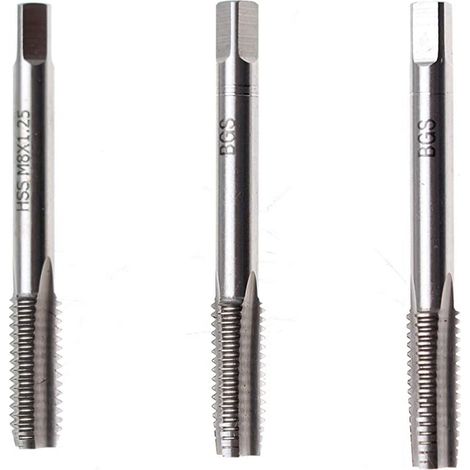 Jeu de 3 tarauds hss-g filetage standard m 8 x 1.25