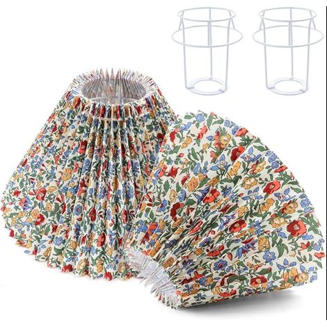 Abat-jour cloche plissé pour lampes de table et lampadaires housses de chevet 10x31x20.5cm (1/5)