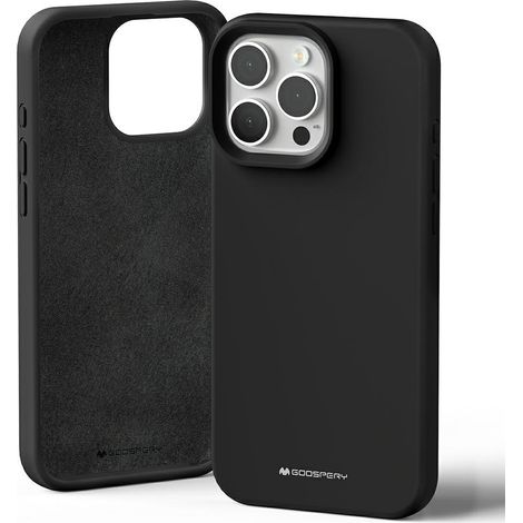Custodia in silicone Mercury per iPhone 16 Pro Max 6.9, nera/nera (1/3)